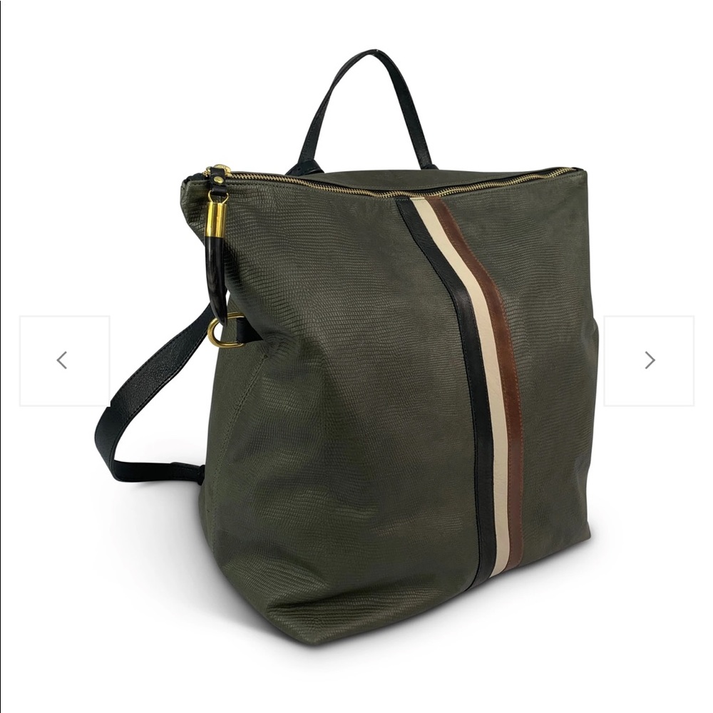 Olive Lizard Convertible Backpack Tote